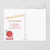 Carte Postale Faire-part Mars Red Planet Funny Space Thème Adresse Déplacem (Dos)