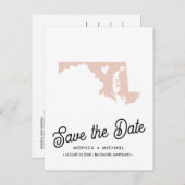 Carte Postale Faire-part MARYLAND Mariage de Rêve dans cet État TOUTES COUL (Devant / Derrière)