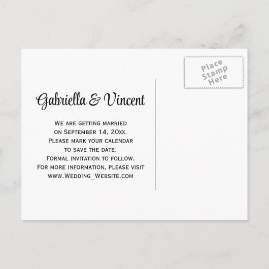 Carte Postale Faire-part Mason Jar et Daisy Mariage campagnard Enregistrer  (Dos)