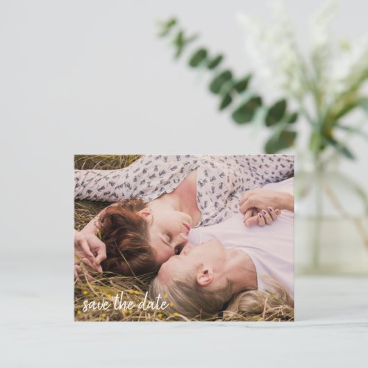 Carte Postale Faire-part Mason Jar & Fireflies Mariage rustique Enregistrer (Debout devant)