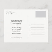 Carte Postale Faire-part Mason Jar Fleurs d'aquarelle Photo Enregistrer la (Dos)