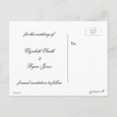 Carte Postale Faire-part Mason Jar, Hydrangée blanche, Enregistrer la date (Dos)