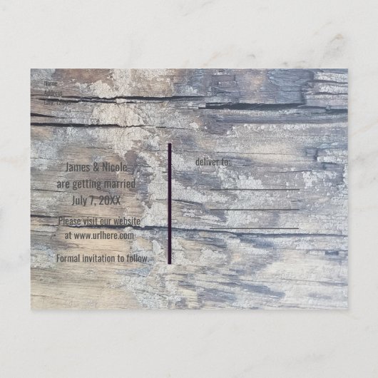 Carte Postale Faire-part Mason Jar & Inséparables Rustic Branch Enregistrer (Dos)