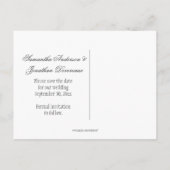 Carte Postale Faire-part Mason Jar Rouge Dahlias Grange Bois Enregistrer La (Dos)