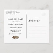 Carte Postale Faire-part Mason Jar Rustic Bois Burlap Mariage Enregistrer L (Dos)