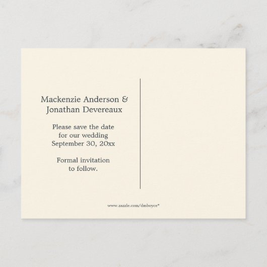 Carte Postale Faire-part Mason Jar Violas Pansies Grange Bois Enregistrer L (Dos)