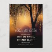 Carte Postale Faire-part Mason Jars String Lights Elegant enregistrer la da (Devant)