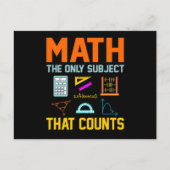 Carte Postale Faire-part Math Sujet Counts Mathématique Math Enseignant (Devant)