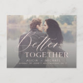 Carte Postale Faire-part Meilleur ensemble script photo de mariage à conser (Devant)