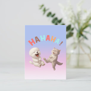 Carte Postale Faire-part Meilleures amies qui rient : HAHAHA ! Art de Bicho