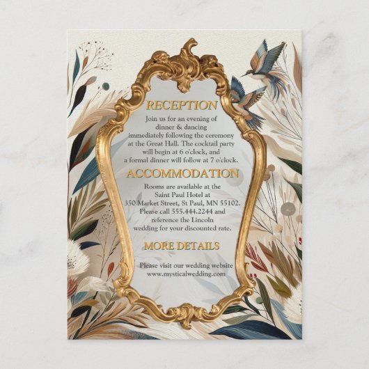 Carte Postale Faire-part Mélange bohème de couleurs et de fleurs (Devant)