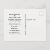 Carte Postale Faire-part Même amour Différente Date Faded Photo Typographie (Dos)