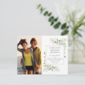 Carte Postale Faire-part Même amour Mariage photo micro format (Debout devant)