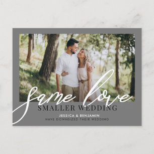 Carte Postale Faire-part Même amour, mariage plus petit Mise à jour de ma