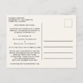 Carte Postale Faire-part Même amour, mariage plus petit, verdure (Dos)