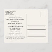 Carte Postale Faire-part Même Amour Nouveau Date Eucalyptus Mariage de crèm (Dos)