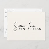 Carte Postale Faire-part Même amour Nouveau Plan Cream Mariage Postponction (Devant / Derrière)