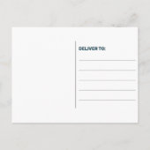 Carte Postale Faire-part Memphis Style Abstrait Mariage Bleu & Rouge Save T (Dos)