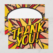 Carte Postale Faire-part MERCI Bulle de parole personnalisée Moderne Amusan (Devant / Derrière)