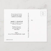 Carte Postale Faire-part Merci Deuxième photos de naissance bébé bleu ciel (Dos)