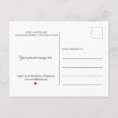 Carte Postale Faire-part Merci photo personnalisé Mariage Las Vegas (Dos)