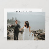 Carte Postale Faire-part Merci photo simple Mariage (Devant / Derrière)