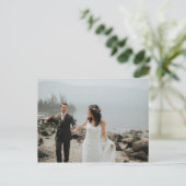 Carte Postale Faire-part Merci photo simple Mariage (Debout devant)