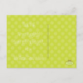 Carte Postale Faire-part Merci pour le monogramme de bébé, pois (Dos)