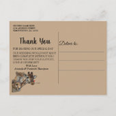 Carte Postale Faire-part Merci Safari Wildlife (Dos)