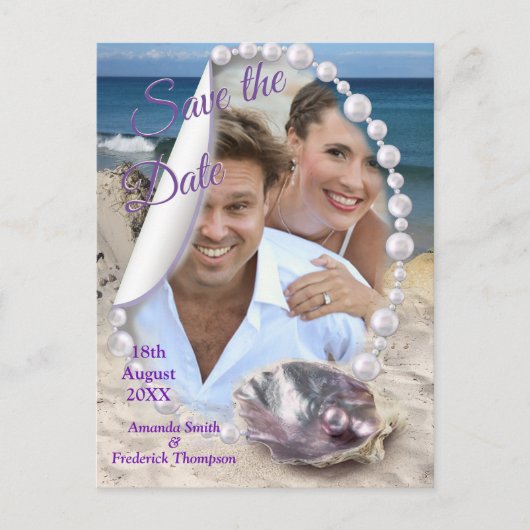 Carte Postale Faire-part Mère des perles fusionnées comme des perles liquid (Devant)