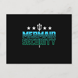 Carte Postale Faire-part Mermaid Security Swim Team Cadeau Swimmer nager