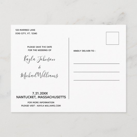 Carte Postale Faire-part Mes humains deviennent Mariages de chiens mariés (Dos)