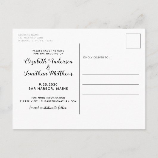 Carte Postale Faire-part Mes Humains Se Marient À Cheval Sauf Date (Dos)