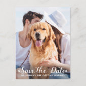 Carte Postale Faire-part Mes Humains Se Marient Chien, Sauf La Date (Devant)