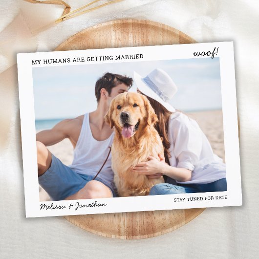 Carte Postale Faire-part Mes humains se marient Mariage d'animaux de compag