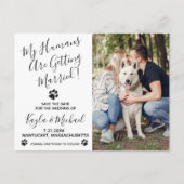 Carte Postale Faire-part Mes humains se marient Robe de mariage pour chien (Devant)