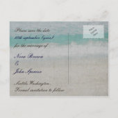Carte Postale Faire-part Message dans une bouteille Mariage de plage (Dos)