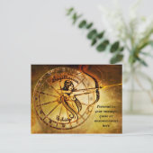 Carte Postale Faire-part Message personnel d'horoscope du Sagittaire en ast (Debout devant)
