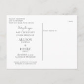 Carte Postale Faire-part Mettre à jour Changer la date Sauvegarder la date (Dos)