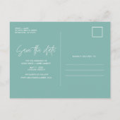 Carte Postale Faire-part Mexico Tropical Beach Wedding Save the Dates (Dos)