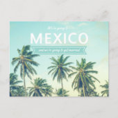 Carte Postale Faire-part Mexico Tropical Beach Wedding Save the Dates (Devant)