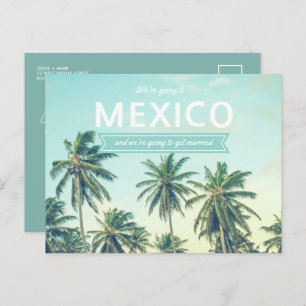 Carte Postale Faire-part Mexique : Un mariage tropical sur la plage sauve l