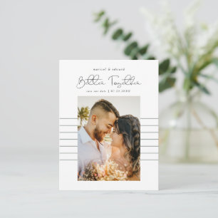 Carte Postale Faire-part Mieux Date d'enregistrement de la photo de scrip
