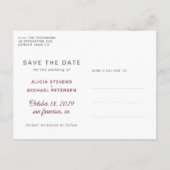 Carte Postale Faire-part Mieux ensemble script photo mariage enregistrer la (Dos)