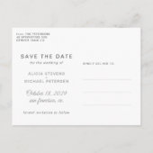 Carte Postale Faire-part Mieux ensemble script photo mariage enregistrer la (Dos)