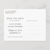Carte Postale Faire-part Mieux ensemble script photo mariage enregistrer la (Dos)