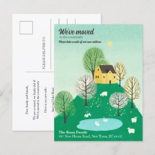 Carte Postale Faire-part Mignon Nous Avons Déménagé   Campagne   Maison au 