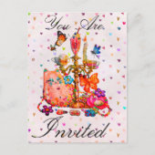 Carte Postale Faire-part Mignon Pastel (Devant)