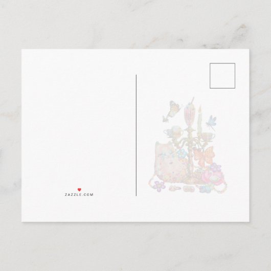 Carte Postale Faire-part Mignon Pastel (Dos)