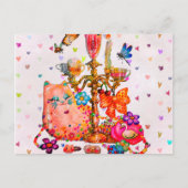 Carte Postale Faire-part Mignon Pastel (Devant)